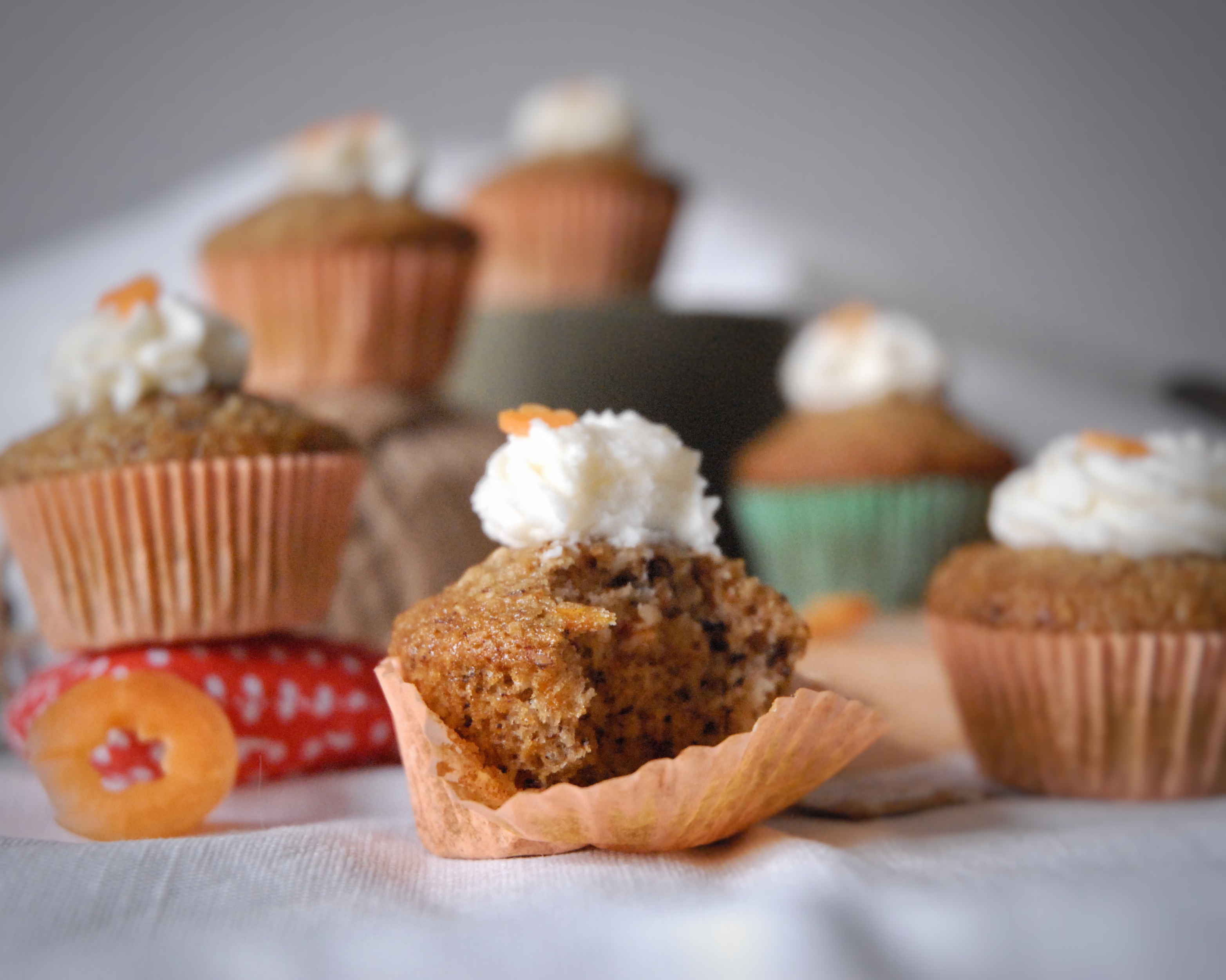 Carrot (cup)cakes con frosting al Philadelphia