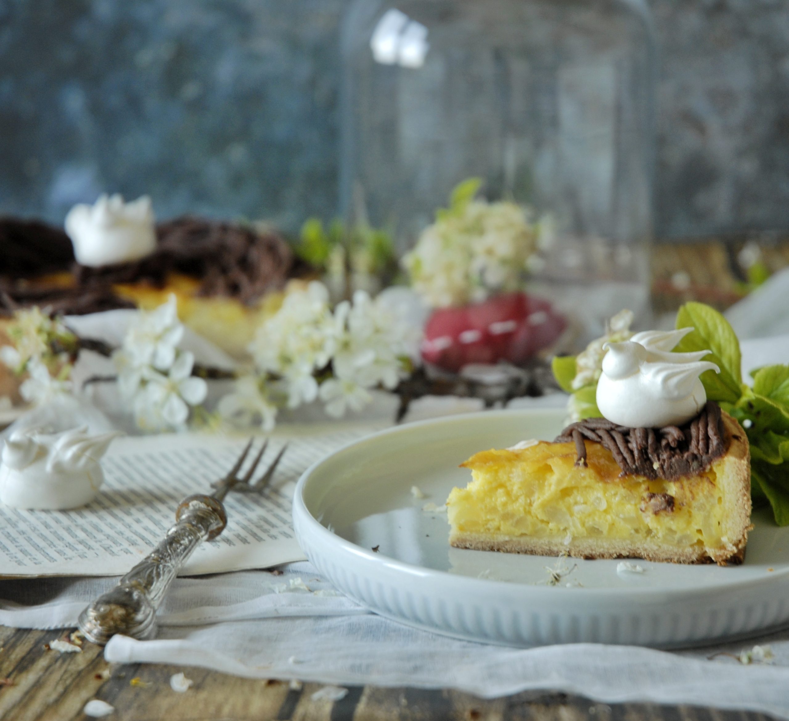 Torta di crema e riso