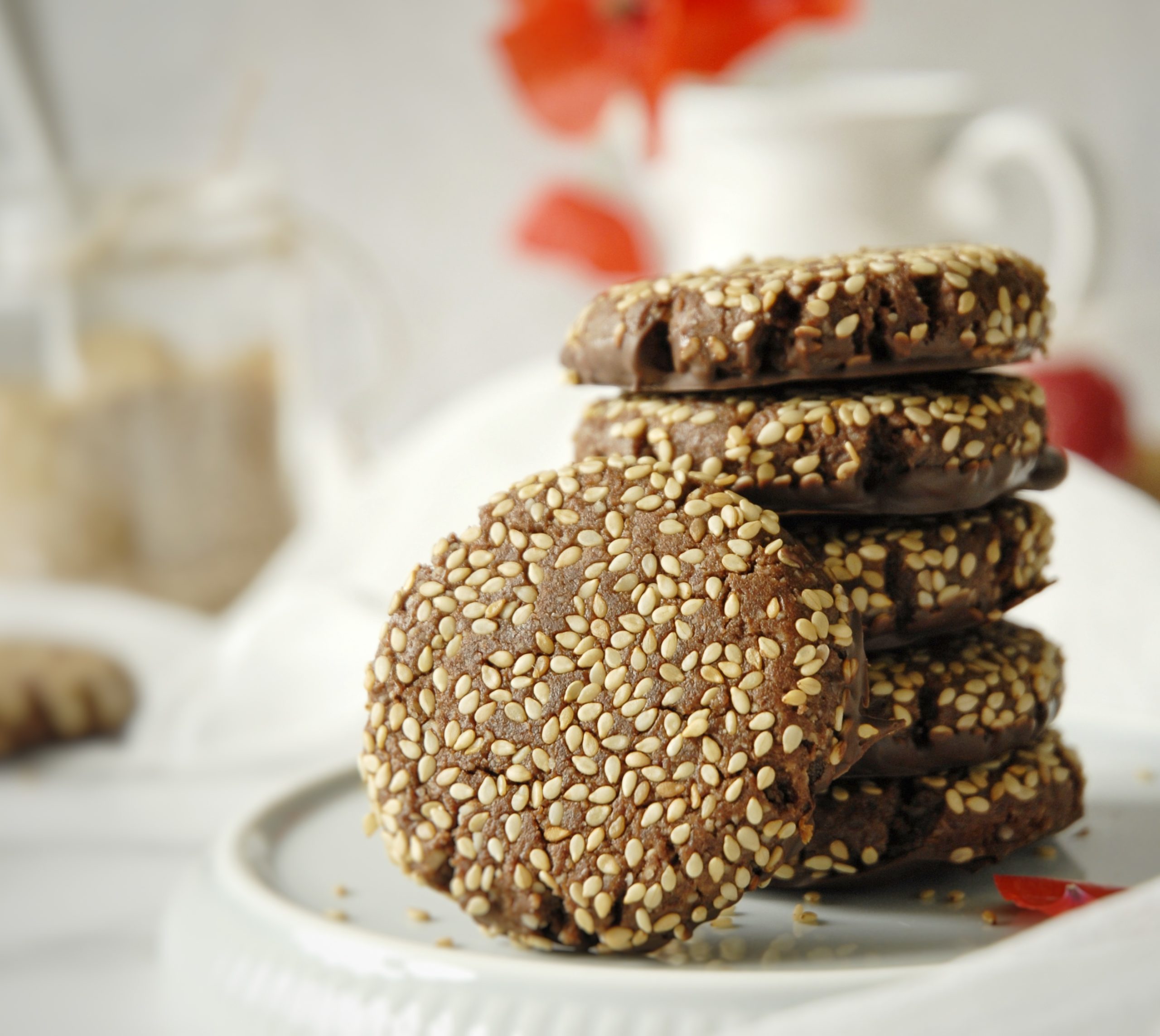 Chocolate tahini cookies