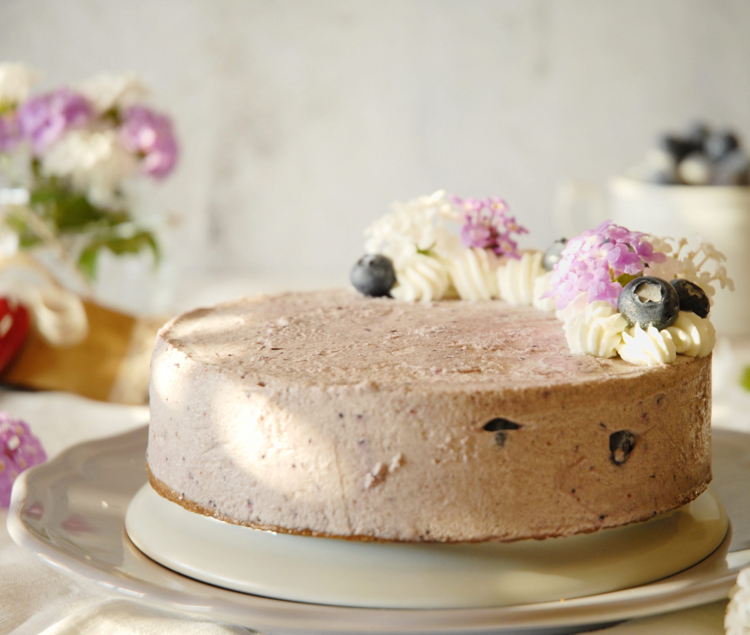 Torta mousse ai mirtilli