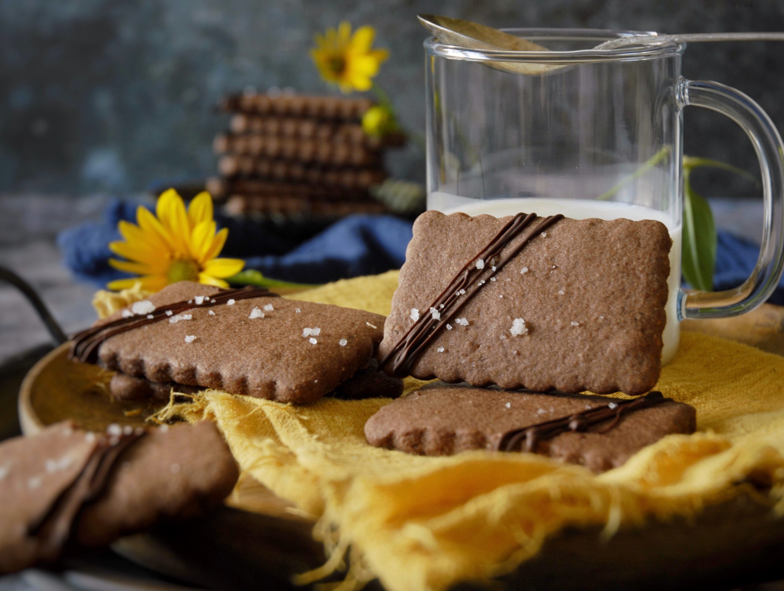 Sablé al cacao, nocciole e fior di sale