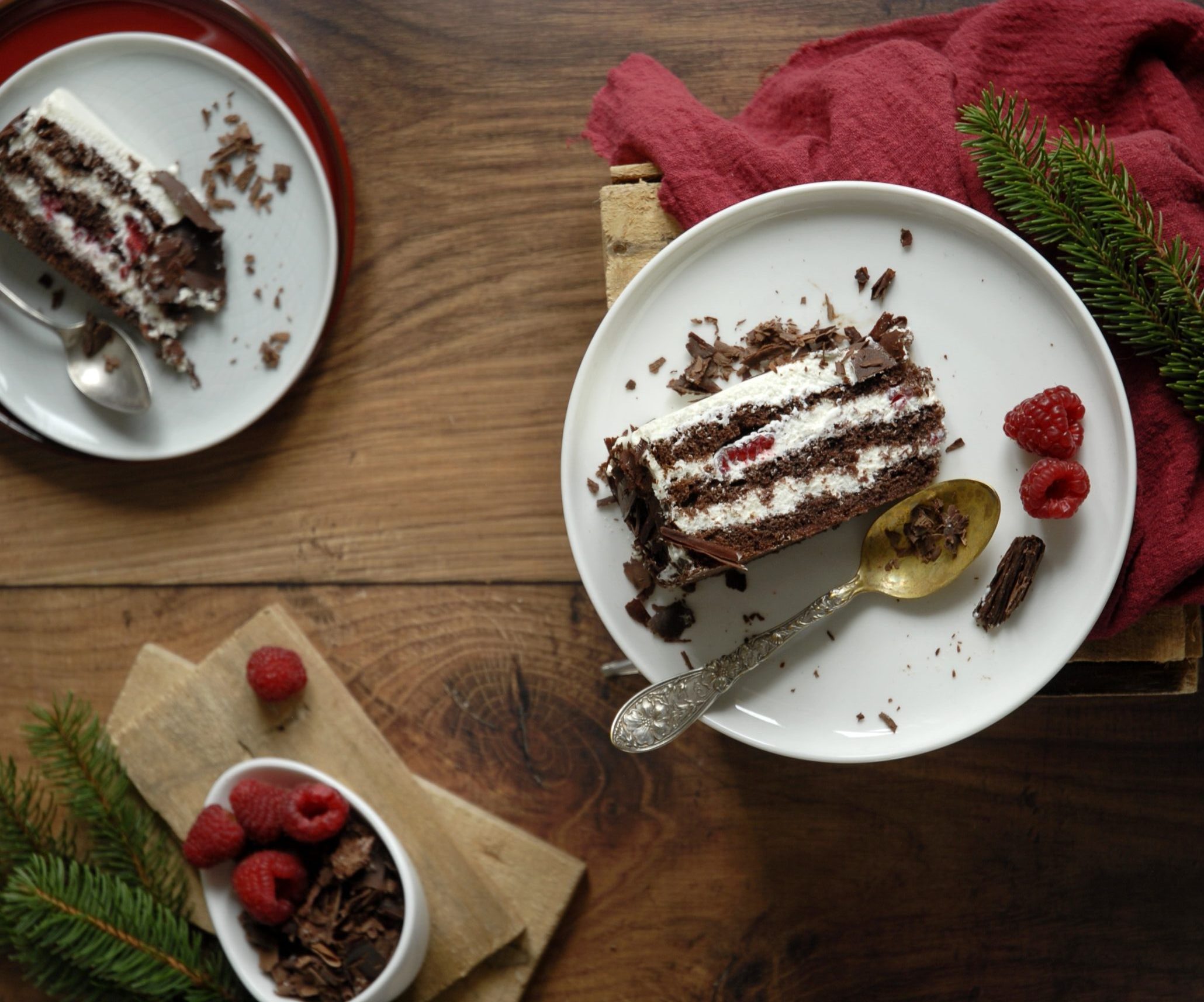 Torta Foresta Nera ai lamponi