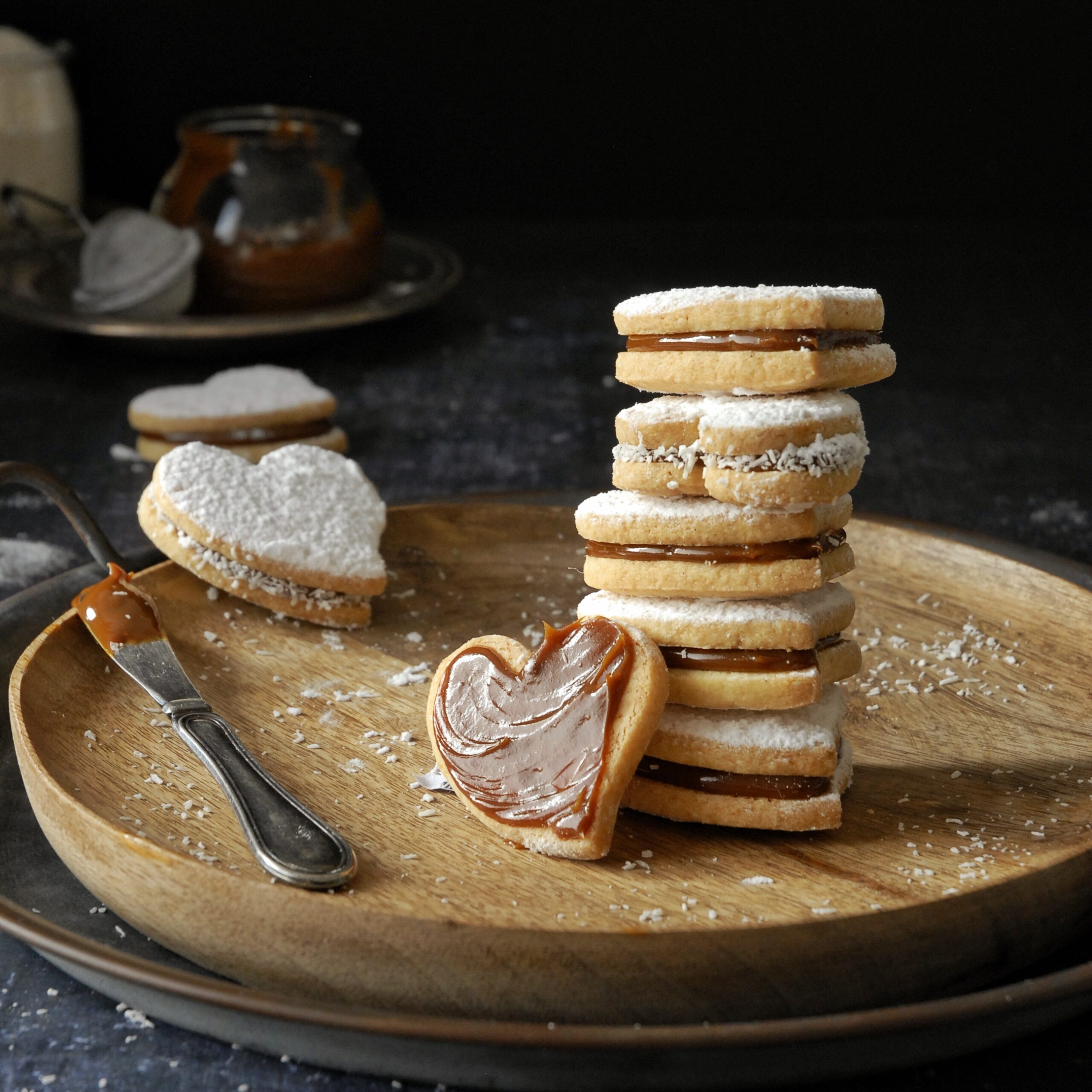 Alfajores con dulce de leche