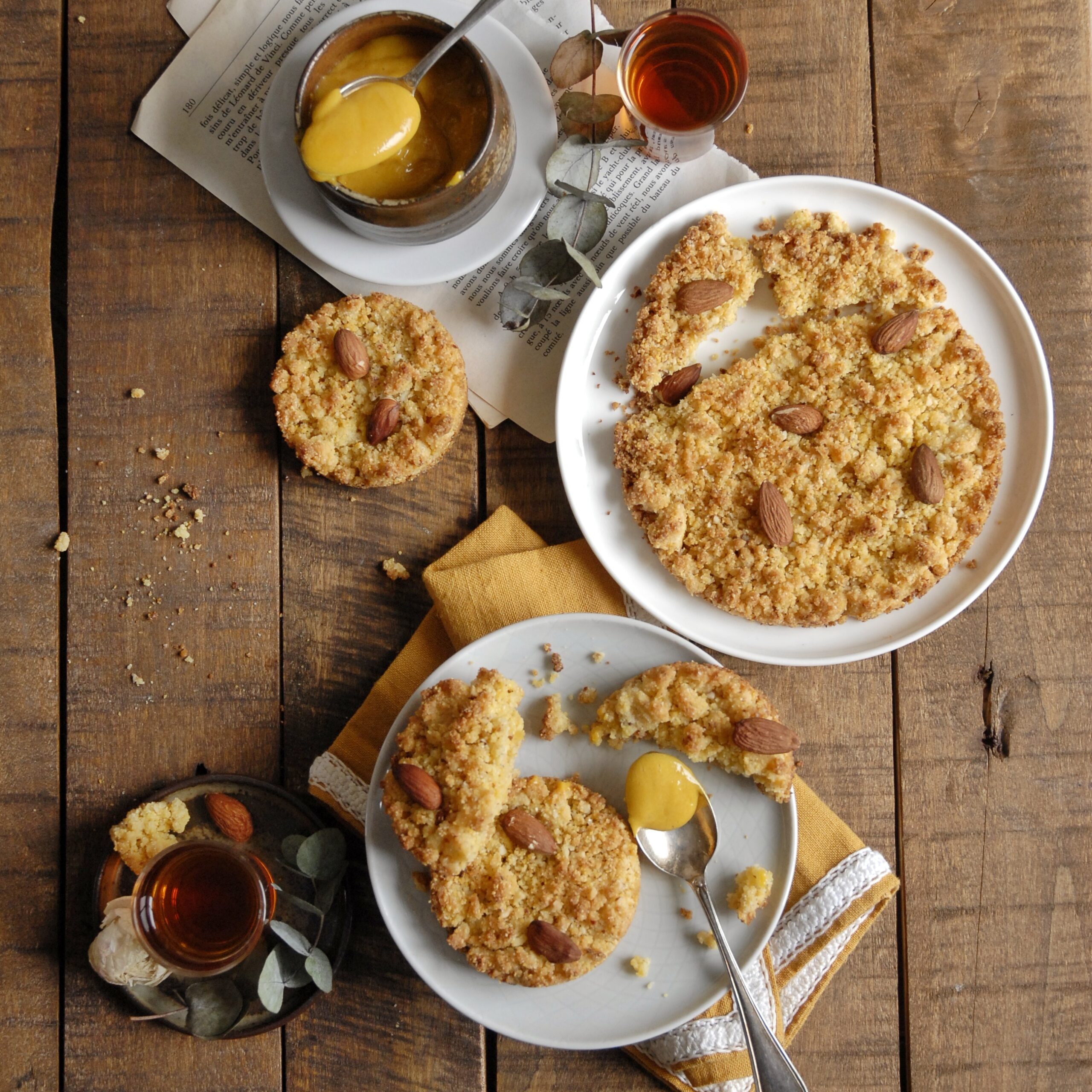 Sbrisolona con crema zabaione al marsala