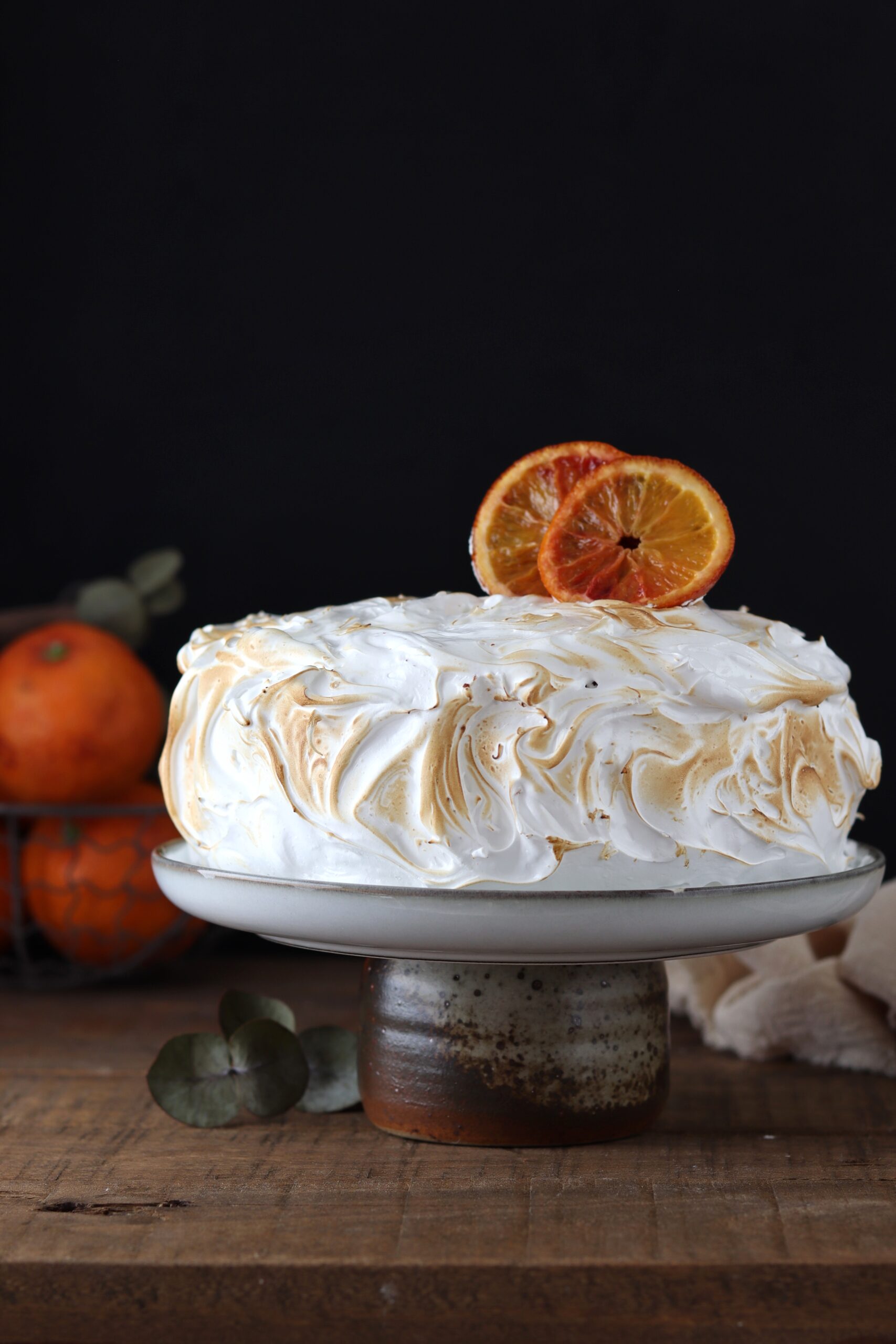 Torta quattro quarti meringata con curd di arance