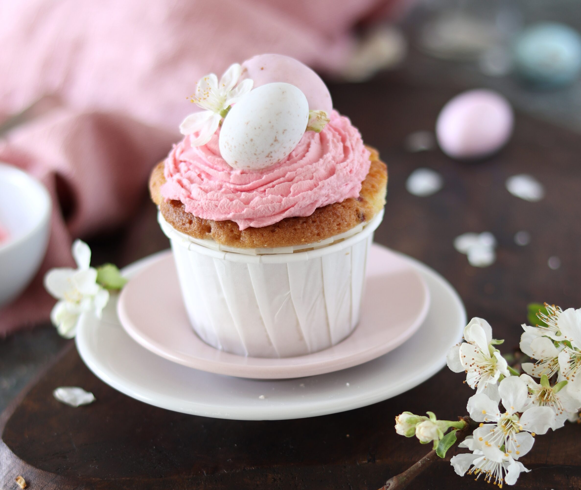 Cupcakes limone e lamponi di Pasqua