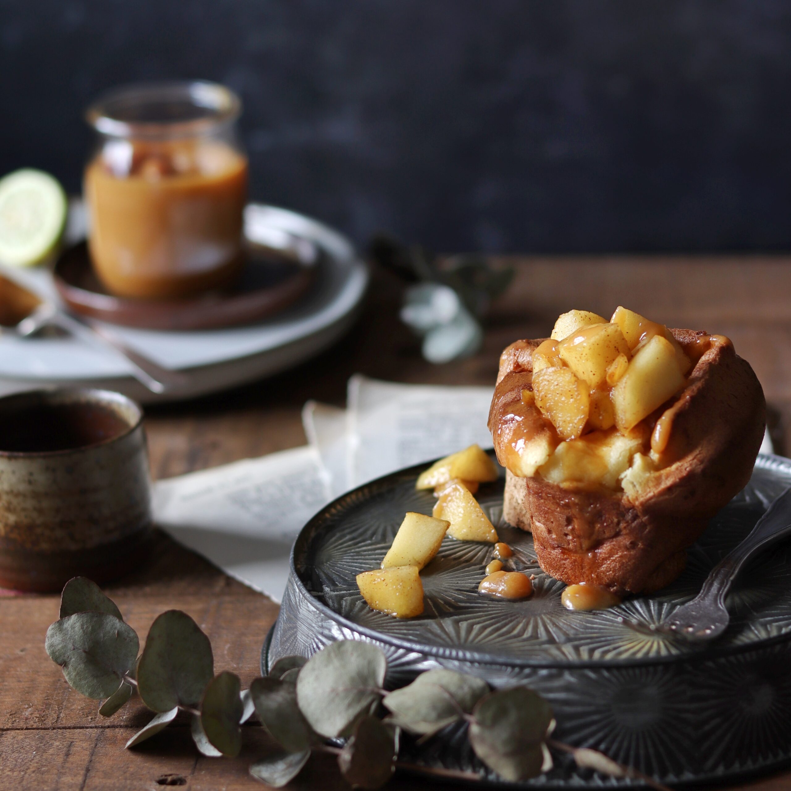 Popover mele, cannella e limone