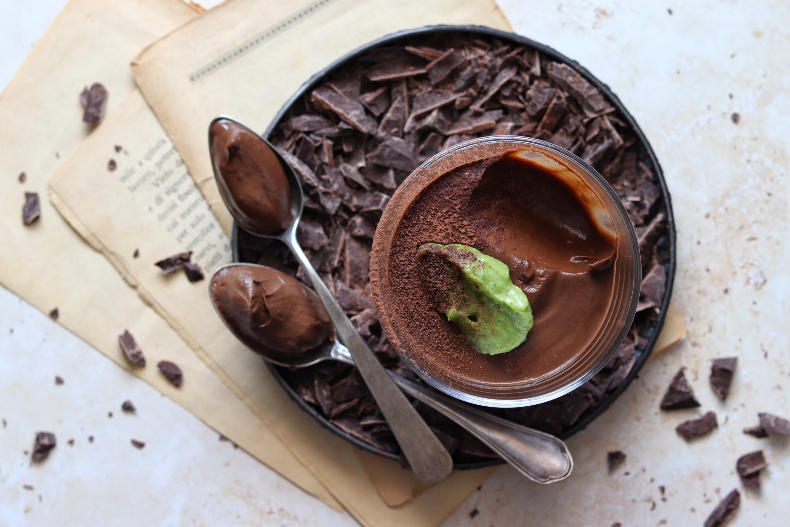 Mousse cioccolato e avocado