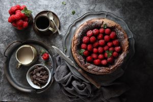 torta cioccolato e lamponi senza glutine