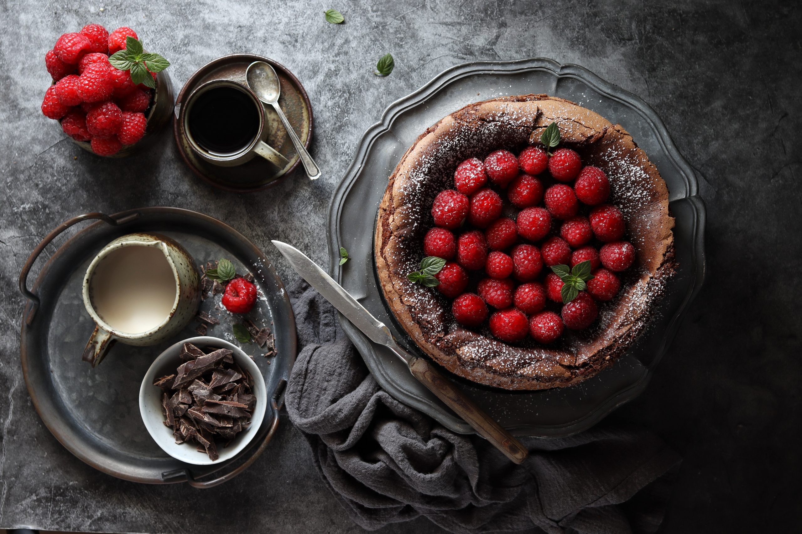 Torta al cioccolato e lamponi senza glutine