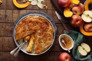 Torta di mele e zucca con pasta fillo