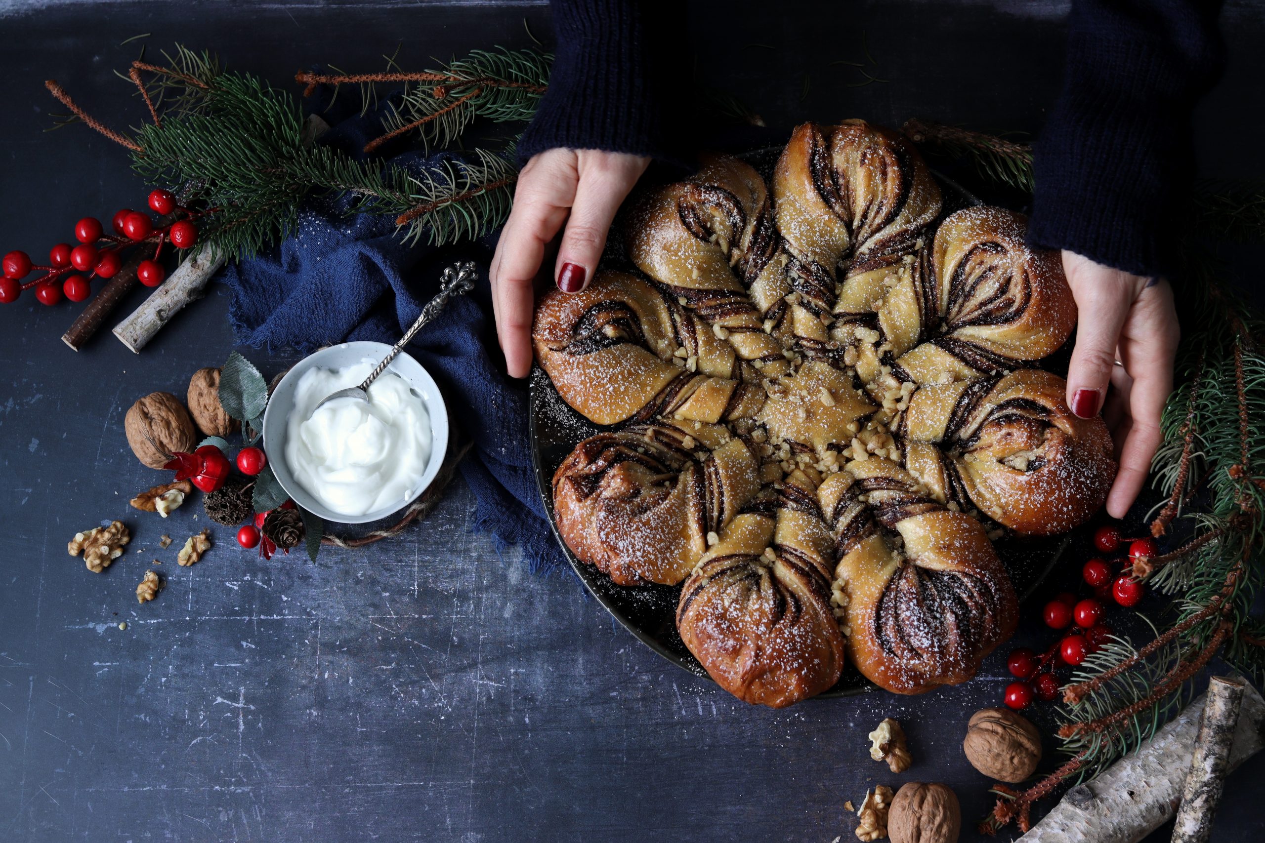 Pan brioche stella di Natale