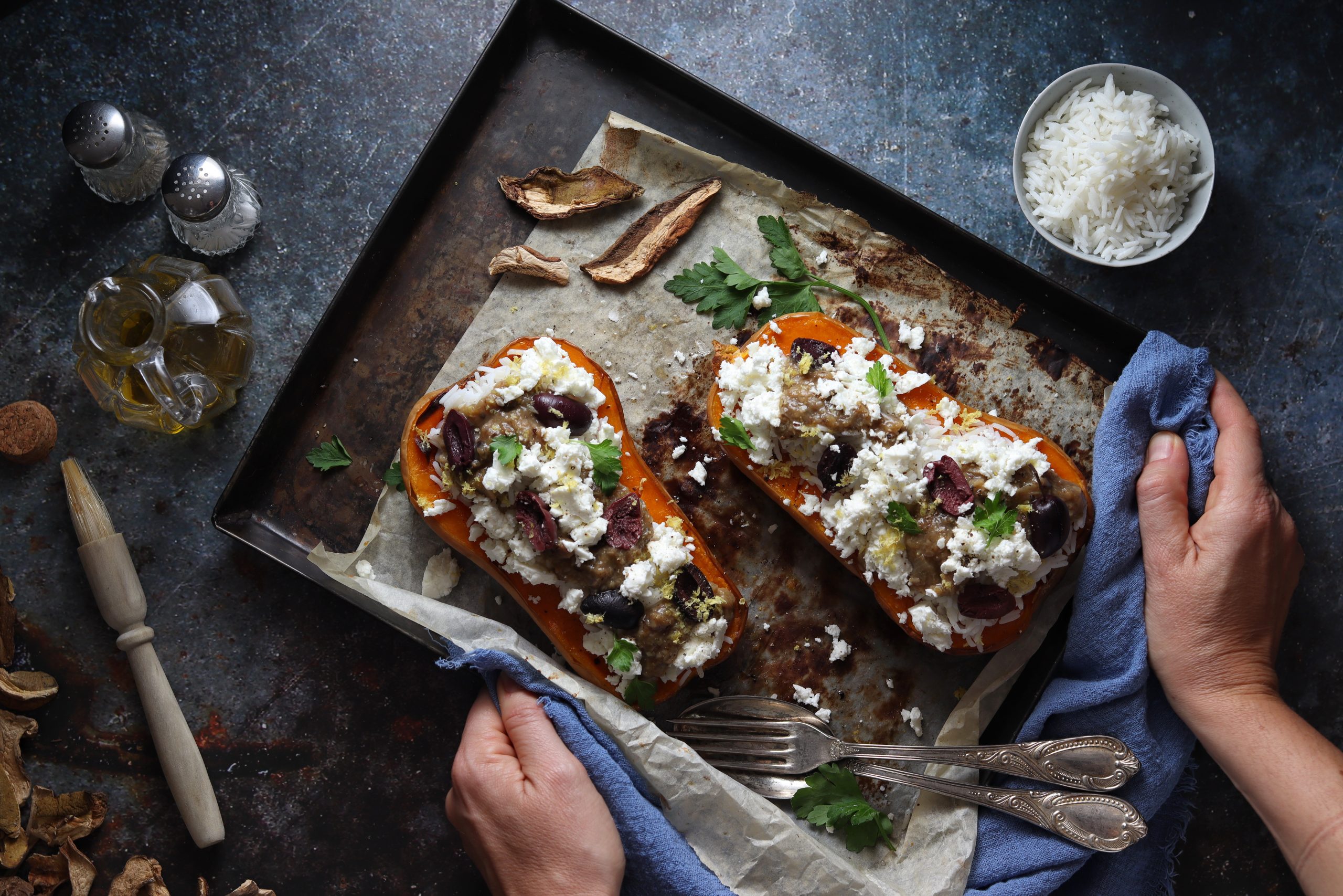 Zucca ripiena al forno