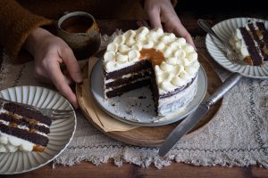 Torta al cioccolato e caramello salato