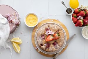 torta mais e grano saraceno alle fragole