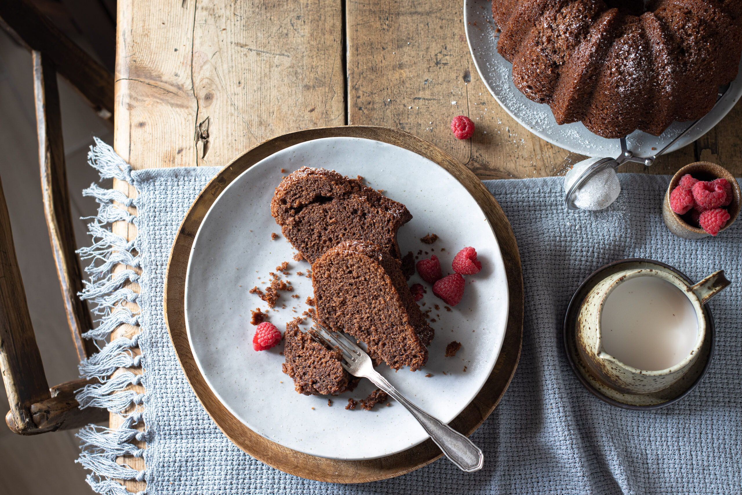 Torta al latte caldo e cacao