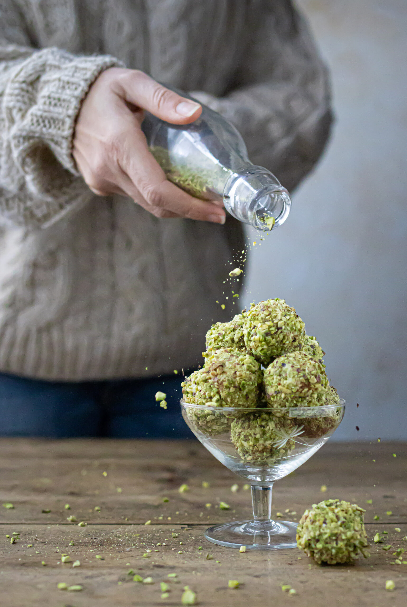 Tartufi pistacchio e cioccolato bianco