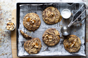 chocolate chips cookie al caramello