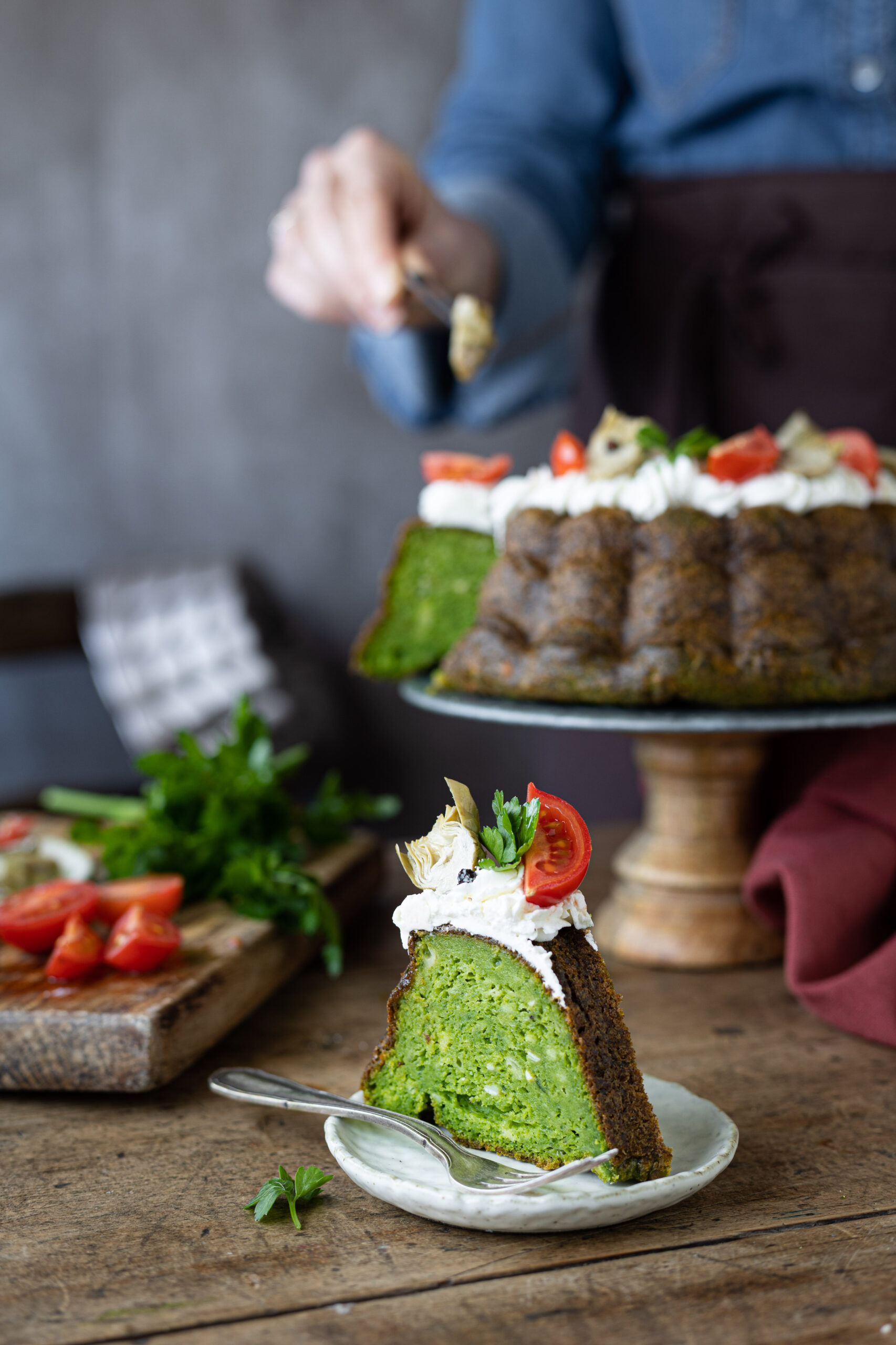 Ciambellone salato agli spinaci