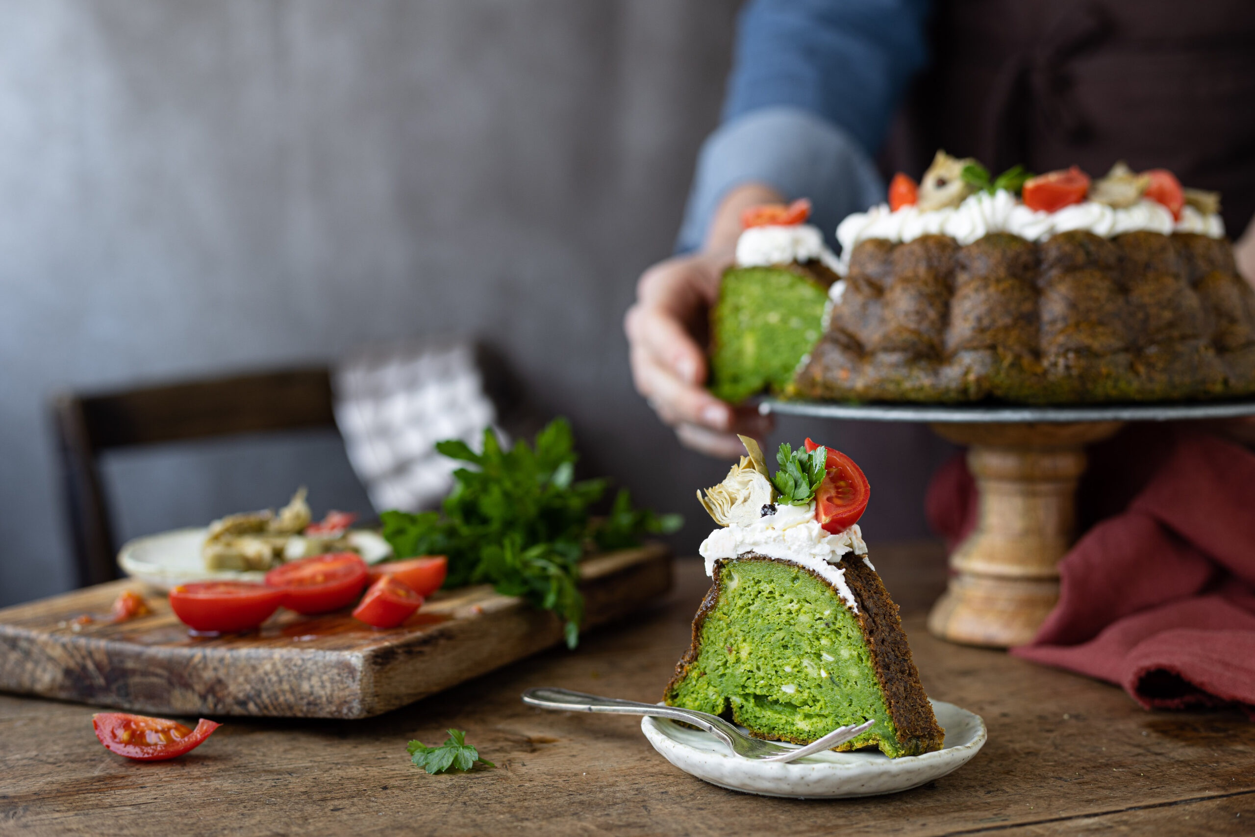 Ciambellone salato agli spinaci