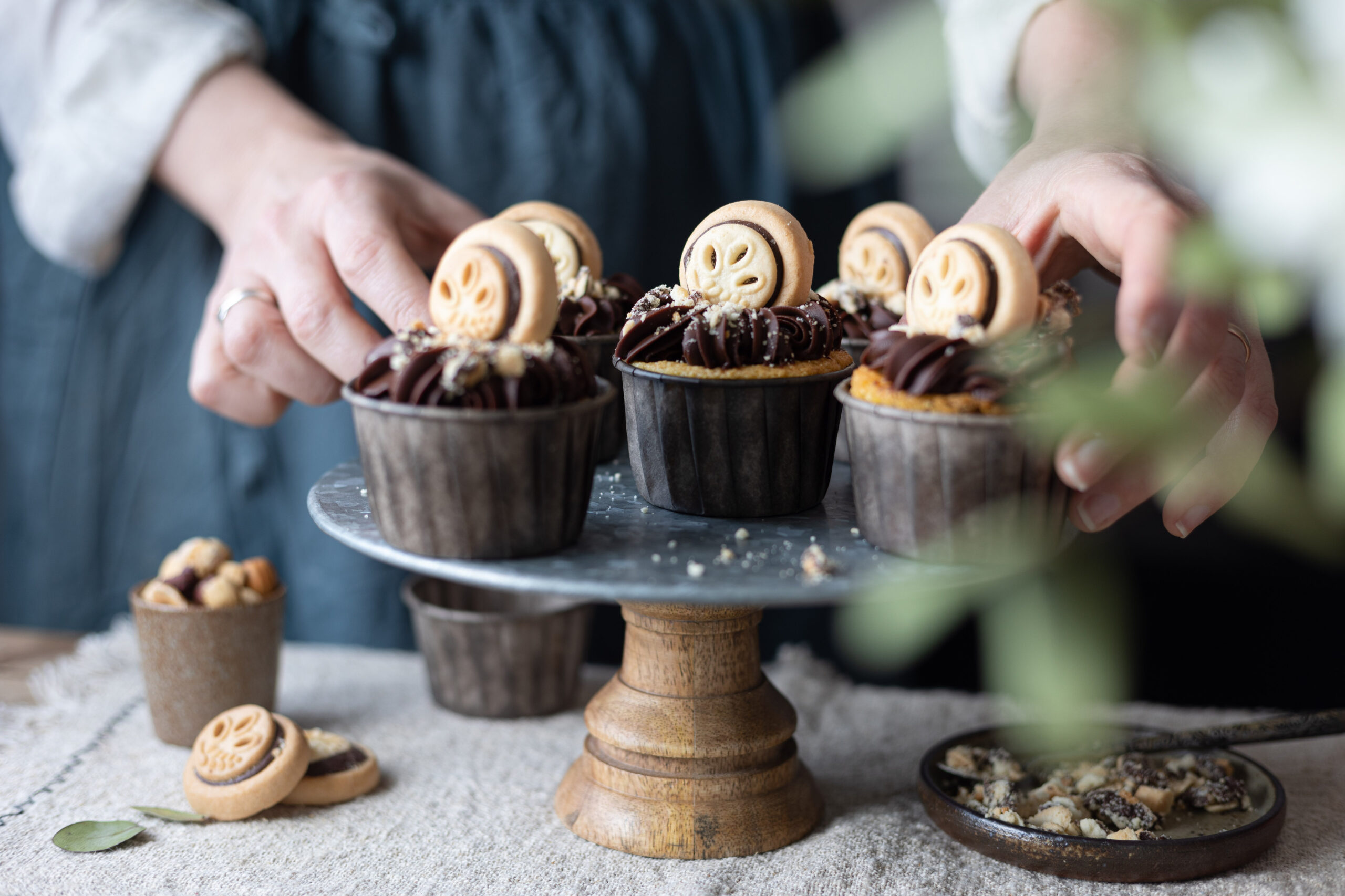 Cupcakes con cuor di nocciola