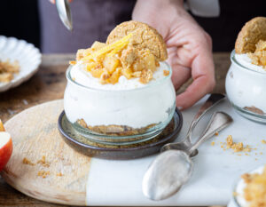 Bicchierini crumble mela cannella e limone