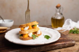 Millefoglie senza glutine con zucca e caprino