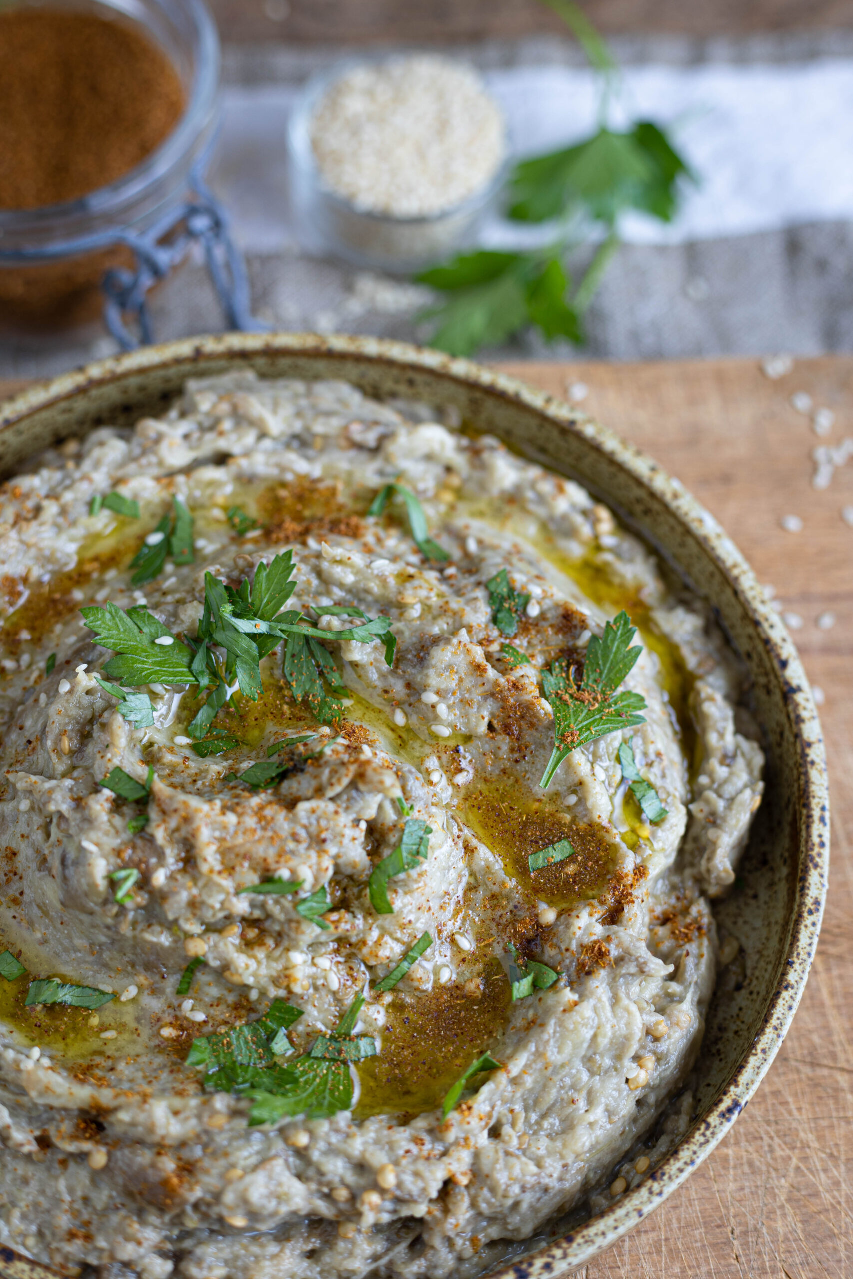 Babaganoush: crema di melanzane al forno