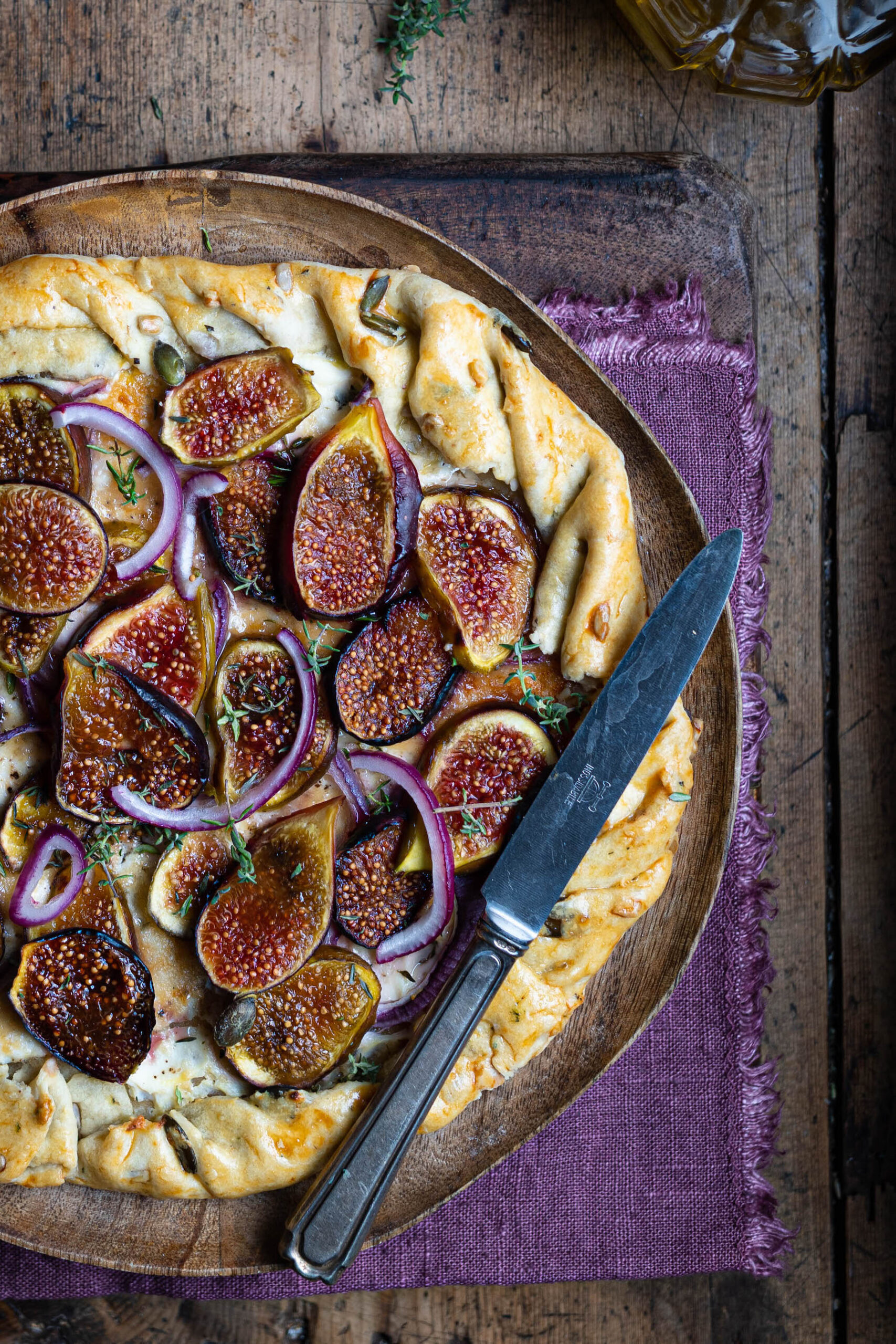 Galette salata fichi, caprino e cipolla