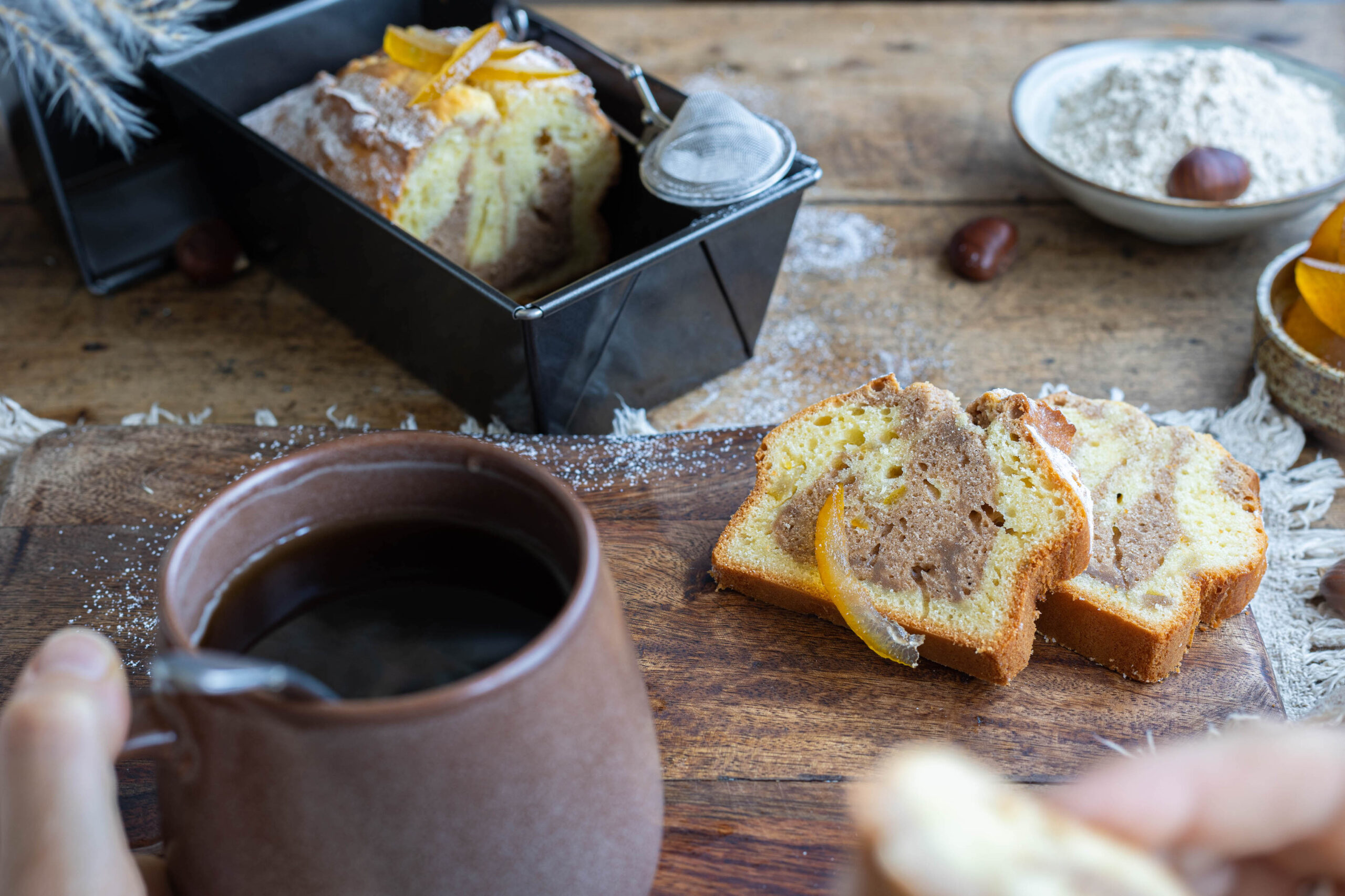 Plumcake esplosivo arancia e castagne